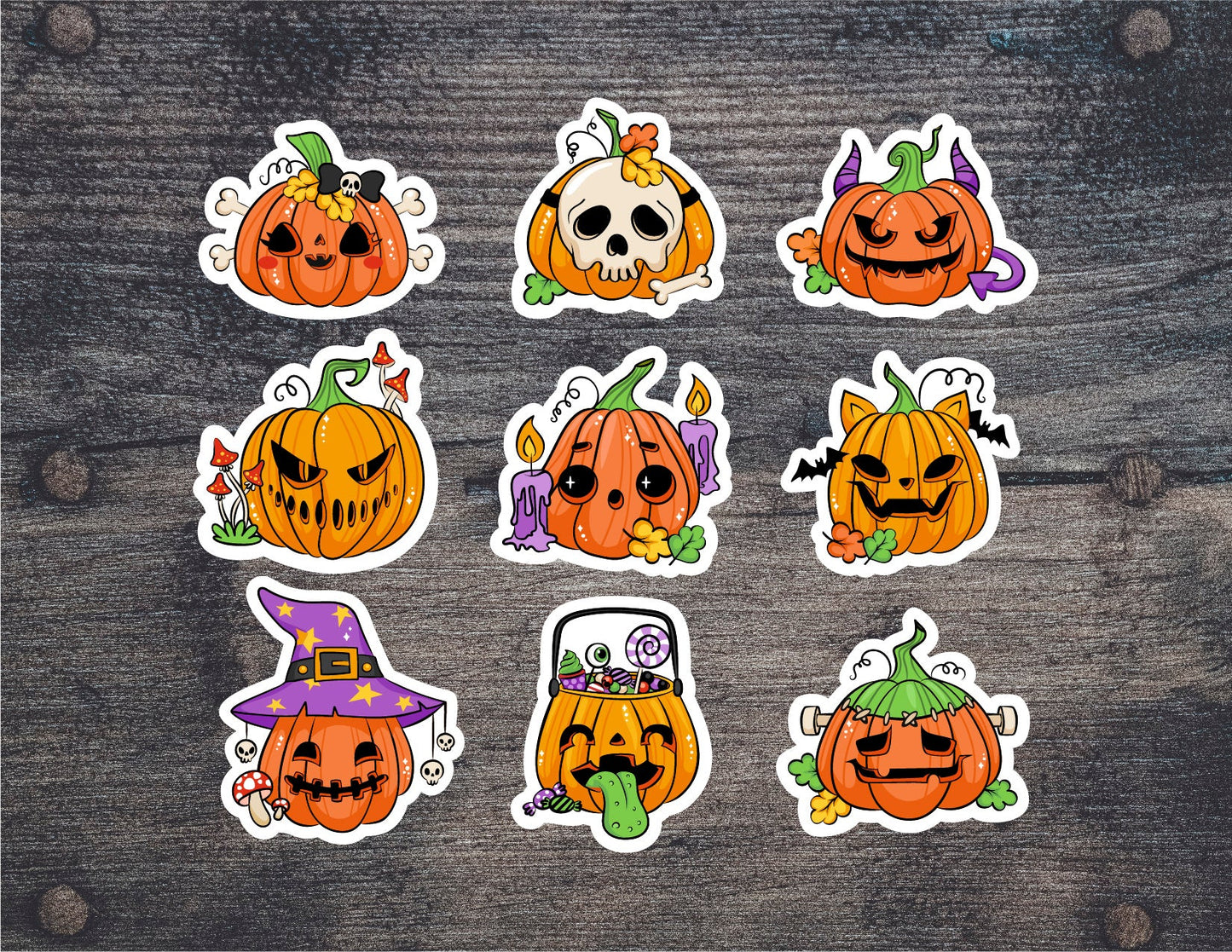 Creepy Pumpkin Sticker Sheet