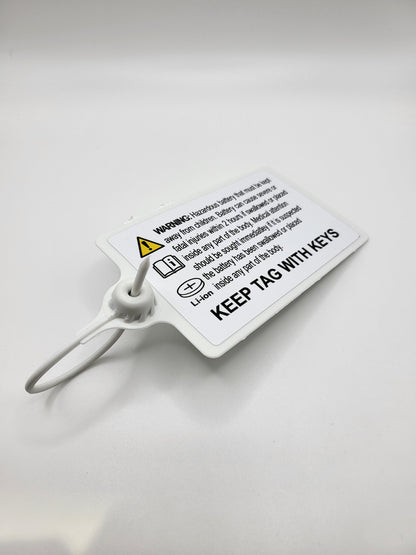 Button Battery Warning Tag for Keys