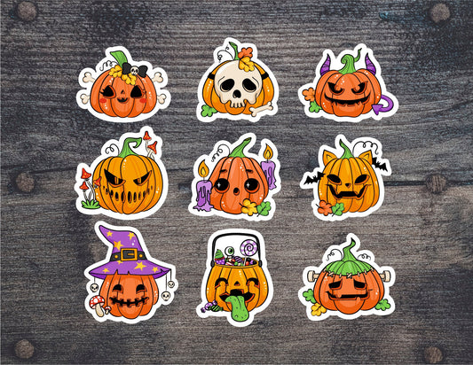 Creepy Pumpkin Sticker Sheet
