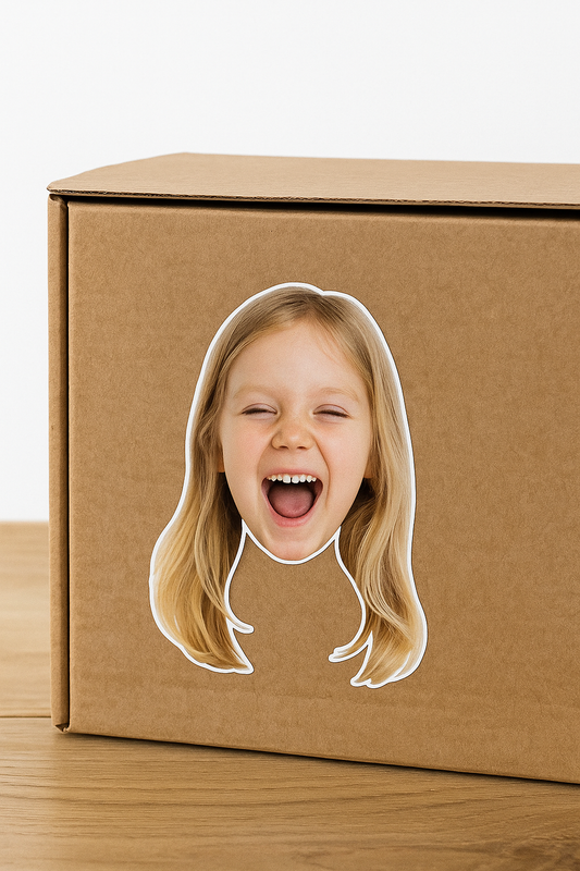 Custom Face Cut-Out Stickers – Pet, Mate, or Your Own Mug!
