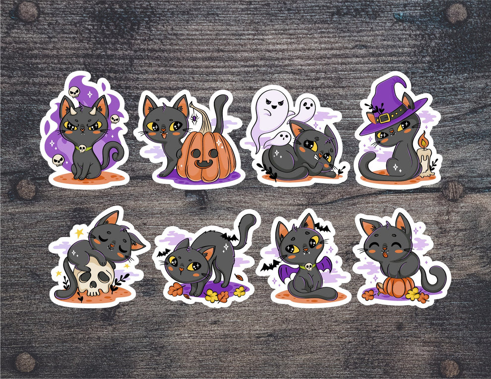 Creepy Cat Sticker Sheet – StickerCo