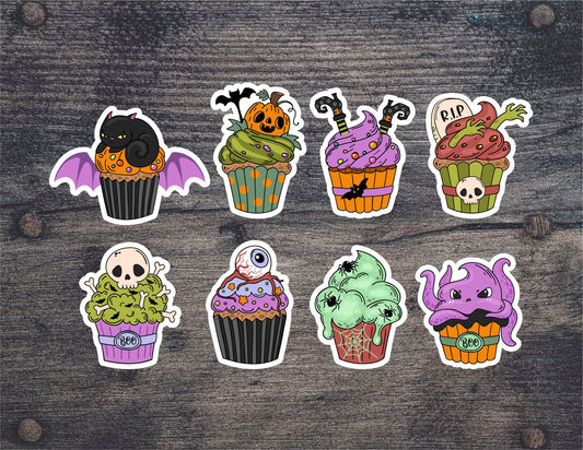 Creepy Cupcake Sticker Sheet