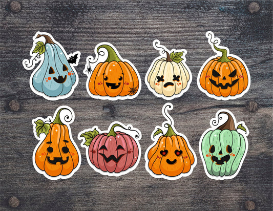 Cute Pumpkin Ghost Sticker Sheet