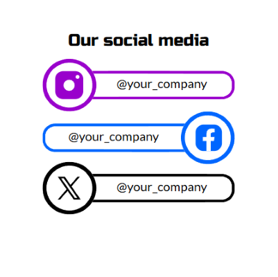 Custom Social Media Stickers – Tag, Follow & Find Ya!