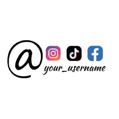 Custom Social Media Stickers – Tag, Follow & Find Ya!